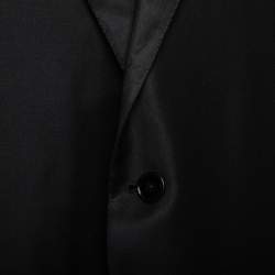 Ermenegildo Zegna Black Wool Crepe Single-Breasted Suit 4XL