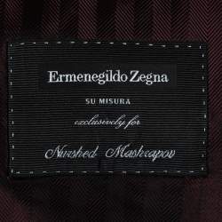Ermenegildo Zegna Black Wool Crepe Single-Breasted Suit 4XL