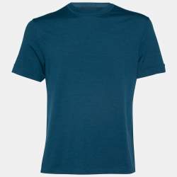 Ermenegildo Zegna 12MILMIL12 Dark Blue Wool Crewneck T-Shirt S
