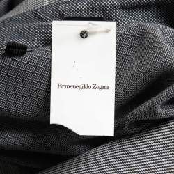 Pre Owned Ermenegildo Zegna Grey Cotton Pique Polo T-Shirt 3XL