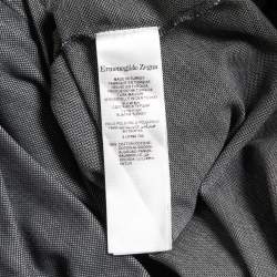 Pre Owned Ermenegildo Zegna Grey Cotton Pique Polo T-Shirt 3XL