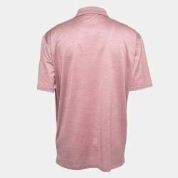 Pre Owned Ermenegildo Zegna Red Cotton Polo T-Shirt 3XL