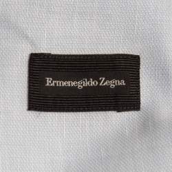 Pre Owned Ermenegildo Zegna Light Blue Linen Blend Full Sleeve Shirt XXL