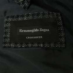 Pre Owned Ermenegildo Zegna Grey Checked Wool Single Breasted Blazer M