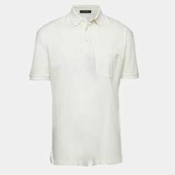 Pre Owned Ermenegildo Zegna Off White Cotton Pique Polo T-Shirt 3XL