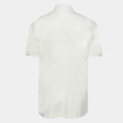 Pre Owned Ermenegildo Zegna Off White Cotton Pique Polo T-Shirt 3XL