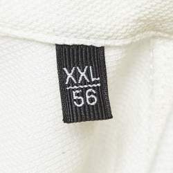 Pre Owned Ermenegildo Zegna Off White Cotton Pique Polo T-Shirt 3XL
