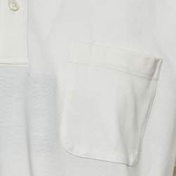 Pre Owned Ermenegildo Zegna Off White Cotton Pique Polo T-Shirt 3XL