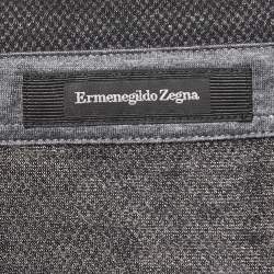 مملوكة مسبقًا Ermenegildo Zegna Dark Grey Stretch Cotton Shirt 5XL