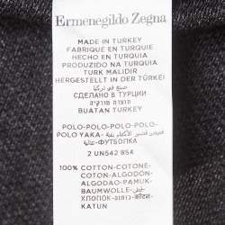مملوكة مسبقًا Ermenegildo Zegna Dark Grey Stretch Cotton Shirt 5XL