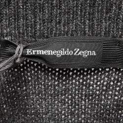 Ermenegildo Zegna Grey Yak Wool Knit Sweater 4XL