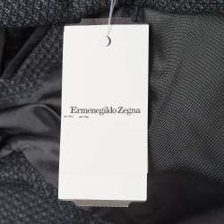 Pre Owned Ermenegildo Zegna Grey Patterned Wool Blazer 5XL