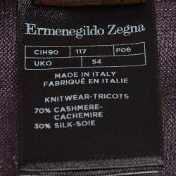 Pre Owned Ermenegildo Zegna Purple Cashmere Blend Knit Polo T-Shirt XXL