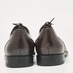 Ermenegildo Zegna Brown Leather Lace Up Derby Size 45.5
