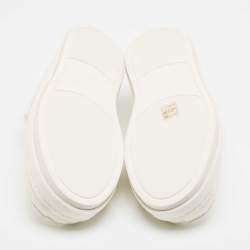 Pre Owned Ermenegildo Zegna Off White Wool Slip On Sneakers Size 43