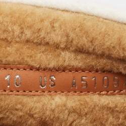 Pre Owned Ermenegildo Zegna Off White Wool Slip On Sneakers Size 43