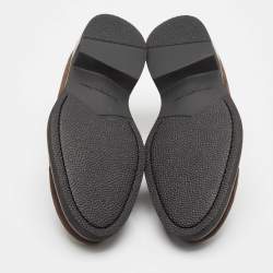 مملوكة مسبقًا Ermenegildo Zegna Brown Suede Lace Up Derby Size 42