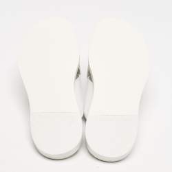 Ermenegildo Zegna White Woven Leather Flat Slides Size 43