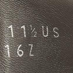 Pre Owned Ermenegildo Zegna Grey Canvas and Leather Triple Stitch Espadrilles Size 44.5