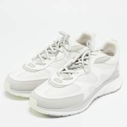 Ermenegildo Zegna White Mesh and Suede Ute Runner Sneakers Size 43.5