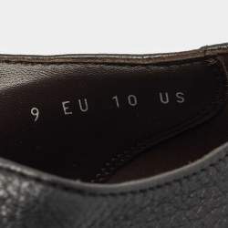 Ermenegildo Zegna Black Leather Lace Up Derby Size 43.5