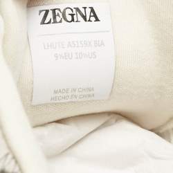 Ermenegildo Zegna White Mesh and Suede Ute Runner Sneakers Size 43.5