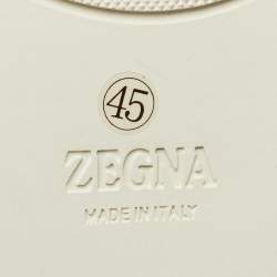 Pre Owned Ermenegildo Zegna Grey Suede triple stitch High Top Sneakers Size 45