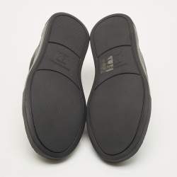 Pre Owned حذاء رياضي ايرمنيجيلدو زينيا كوتور جلد أبيض مزين ثلاثة غرز عنق منخفض مقاس 46