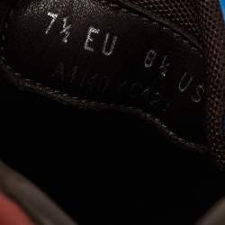 Pre Owned Ermenegildo Zegna Multicolor Leather And Mesh Cesare Low Top Sneakers Size 41.5