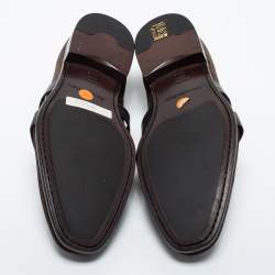 Pre Owned Ermenegildo Zegnan Two Tone Suede and Leather Loafers Size 42.5