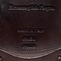 Pre Owned Ermenegildo Zegnan Two Tone Suede and Leather Loafers Size 42.5