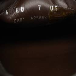 Pre Owned Ermenegildo Zegna Black Woven Leather Loafers Size 40