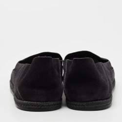 Ermenegildo Dark Blue Suede Espadrille Flats 42