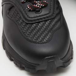 Pre Owned Ermenegildo Zegna Black Leather Lace Up Sneakers Size 39