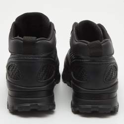 Pre Owned Ermenegildo Zegna Black Leather Lace Up Sneakers Size 39