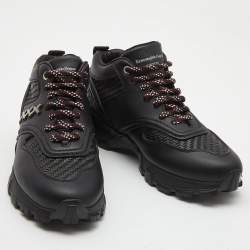 Pre Owned Ermenegildo Zegna Black Leather Lace Up Sneakers Size 39