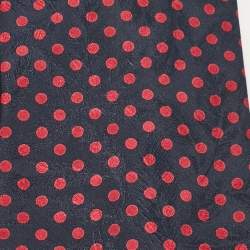 Ermenegildo Zegna Vintage Blue Dots Pattern Silk Traditional Tie 