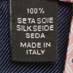 Ermenegildo Zegna Pink Patterned Silk Tie 