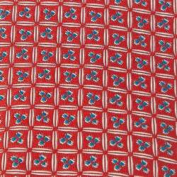 Ermenegildo Zegna Red Jacquard Silk Tie 