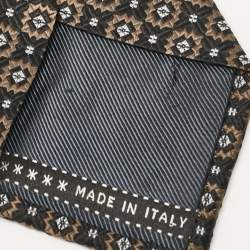 Pre Owned ربطة عنق إيرمنجلدو زينيا حرير جاكار أسود