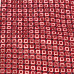 Ermenegildo Zegna Su Misura Red Patterned Silk Tie 