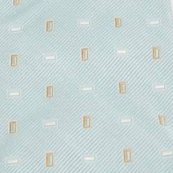 Ermenegildo Zegna Su Misura Blue Patterned Silk Tie 