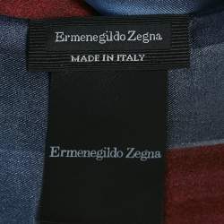 Ermenegildo Zegna Brown Silk Pocket Square 
