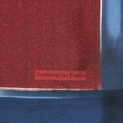 Ermenegildo Zegna Brown Silk Pocket Square 