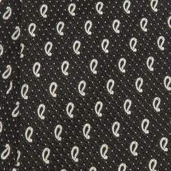 Ermenegildo Zegna Black Paisley Pattern Silk Tie