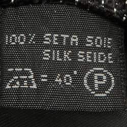 Ermenegildo Zegna Black Paisley Pattern Silk Tie
