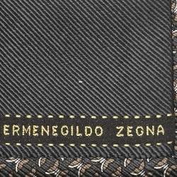 Pre Owned Ermenegildo Zegna Green Butterfly Print Silk Tie