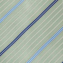Pre Owned Ermenegildo Zegna Green/Blue Striped Silk Tie