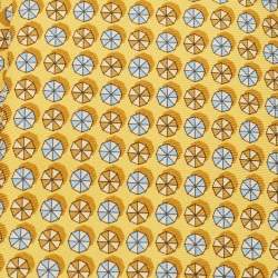 Pre Owned Ermenegildo Zegna Yellow Patterned Silk Tie