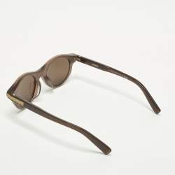 Pre Owned نظارة شمسية إيرمنجيلدو زينيا رمادي إطار EZ 0271 مستديرة